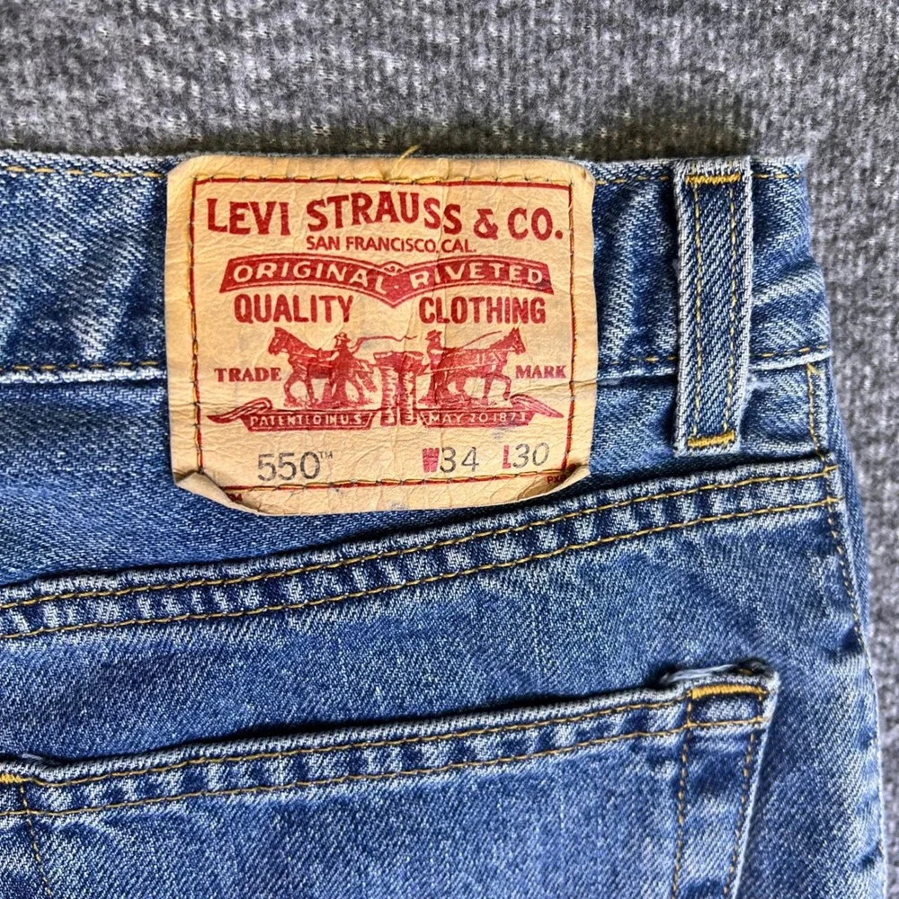 VTG Y2K Levis 550 Jeans Mens 34x30 Relaxed Tapered‎ Casual Baggy Denim Retro